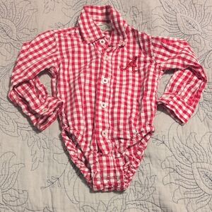 Wes and Willy Button-down Alabama Bodysuit